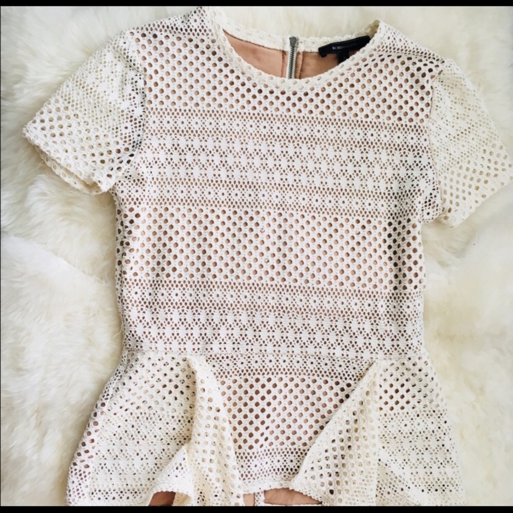 BCBG knit peplum. Size small